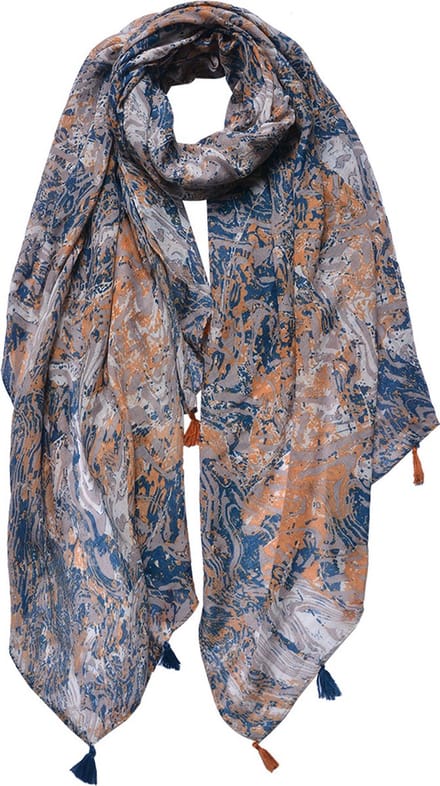 Juleeze Sjaal Dames Print 90x180 cm Oranje Polyester
