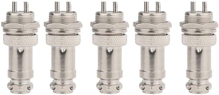 Solidchoice - 5 Stuks GX16 2 Pins Panel Metaal Plug Adapter