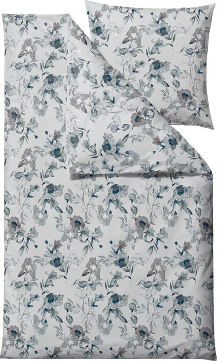 Södahl organic Flower burst Beddengoed 135 x 200 cm Teal