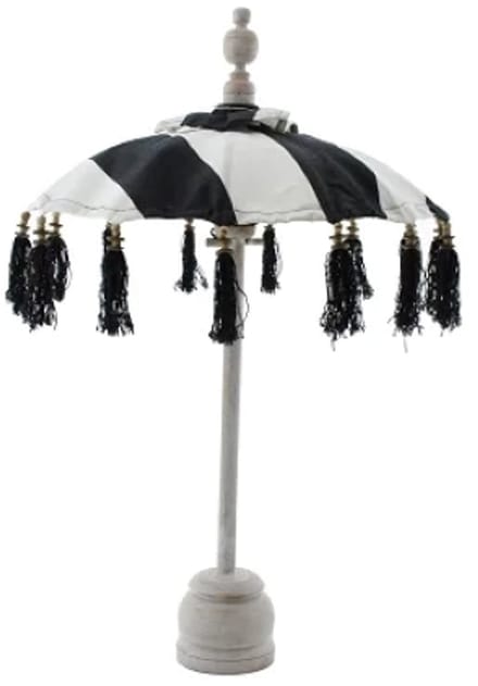 Parasol Bali Mini Wit/Zwart - Ø50cm