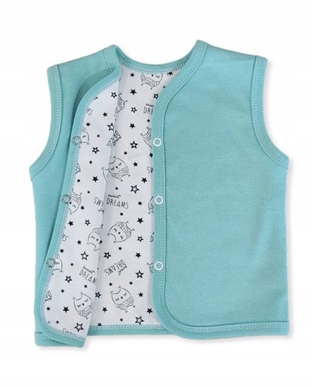 Dartomik Kaftanik - Kinderkatoenen Vest - Maat 86 - Mint - Oeko-tex Standard 100