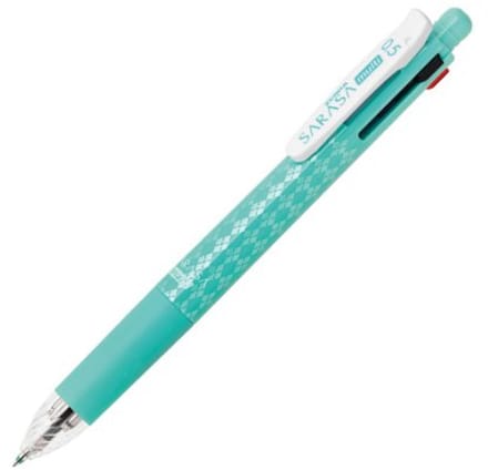 Multifunctionele Pen - All-in-One Schrijver - Dagelijks Schrijven - Vier Kleuren Gel + Potlood - 0.5mm Punt - Blauwgroen
