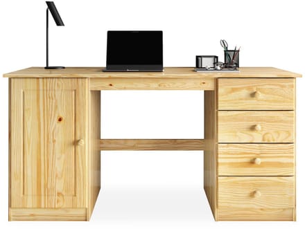 MANAGER-bureau met 4 lades - naturel
