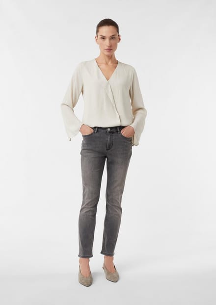 Slim Fit Stretch Jeans Met Middelhoge Taille Dames COMMA