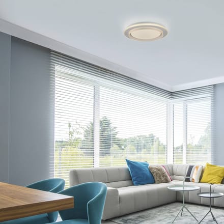 JUST LIGHT. GmbH JUST LIGHT. LED plafondlamp Lago Ø 40 cm wit Afstandsbediening