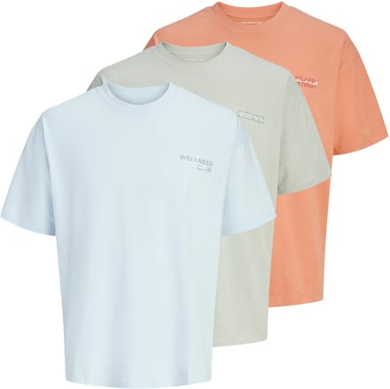 JACK&JONES - JCOETERNA SCRIPT BACK PRINT 3PK MP PLS - Jongens - T-shirts