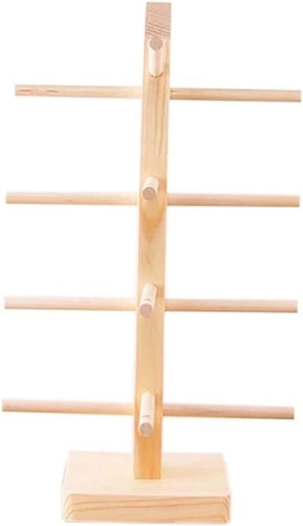Bril Organizer - Zonnebril Houder - Meerdere Brillen - Houten Display - 6 Paren - Natuurlijk