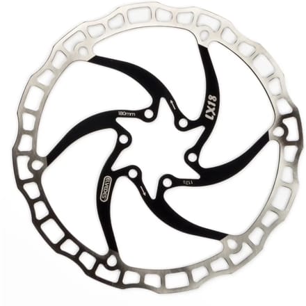 Elvedes LX18 one piece rotor ø180 mm 112 gr met 6 remschijfbouten zwart