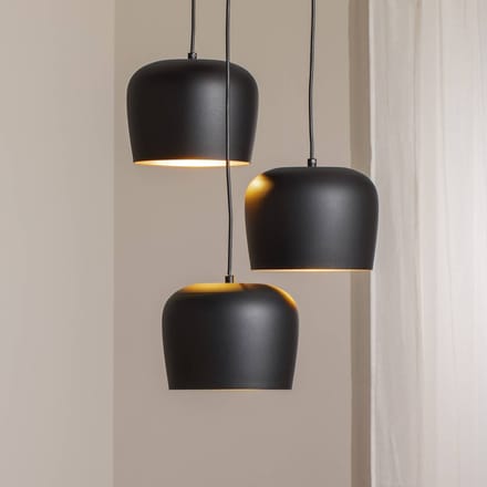 Opviq Hanglamp Berceste N-1413, zwart, metaal 3-lamps rond
