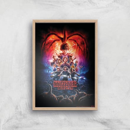 Stranger Things Season Two Poster Giclee Art Print - A2 - Wooden Frame
