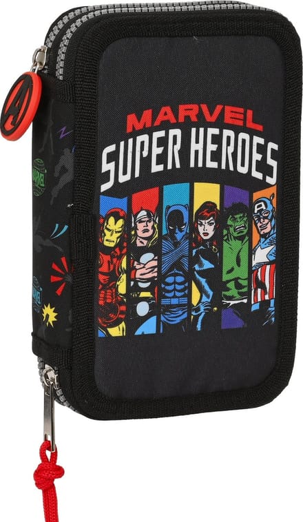Marvel Avengers Gevuld etui, Super Heroes - 28 stuks - 19,5 x 12,5 x 4 cm - Polyester