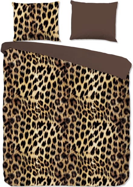 Pure Dekbedovertrek "luipaardprint" - Bruin - (140x200/220 cm) - Microfiber