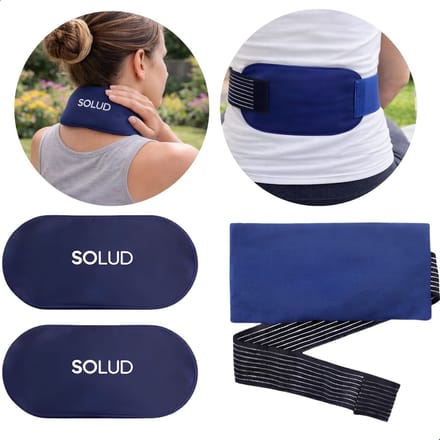 Solud® icepack - Set van 2 Gelpacks met Zachte Hoes - Coldpack - Coolpack - Ijspack - Icepack knie - Gelpack