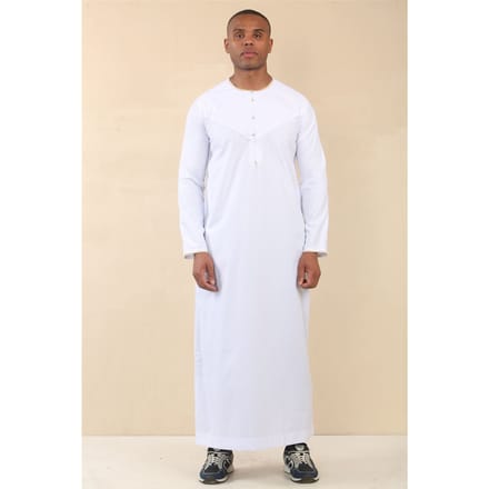 Omani Eid witte Thobe Saudi Emirati Jubba-jas voor heren