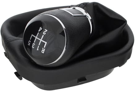 Modecar - Versnellingspookknop - VW Caddy III FL - 5 Snelheden - Zwart/Chroom