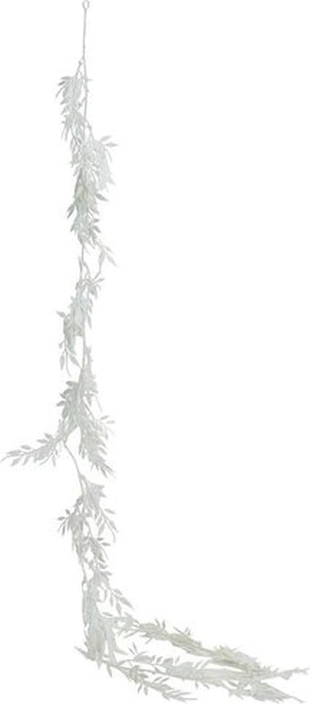 Cosy @ Home Slinger Leaves Glitter Wit H150cm Kunsts