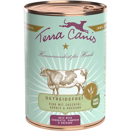 Terra Canis Graanvrij 6 x 400 g - Rund met Courgette, Pompoen en Oregano