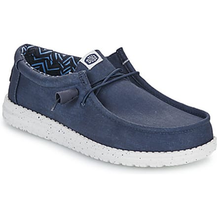 HEYDUDE Wally Canvas 100% Katoen Heren Navy Bootschoenen