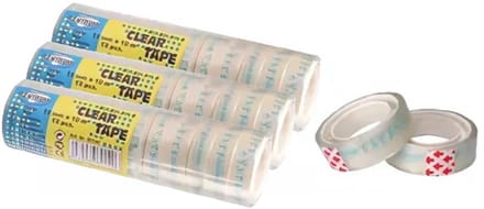 Centrum Plakband - 36x stuks - transparant - 12 mm x 10 m - kantoorartikelen