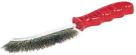 Messing Coated Staalborstel Gebogen – Met Kunststof Greep – Handborstel voor Roest en Metaal – TOOLTECH