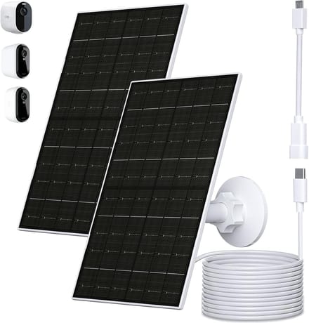 Zonnepaneel - Zonnelader Camera - Camera Voeden - Brede Compatibiliteit - 6 Watt - Zwart
