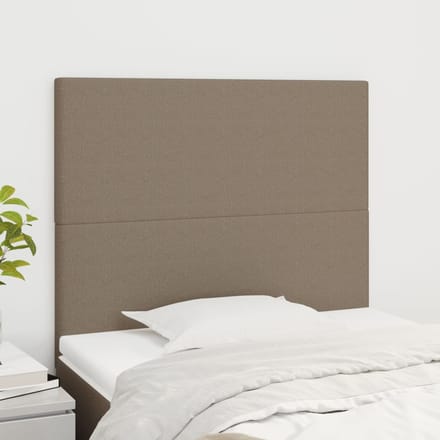 vidaXL - Hoofdbord - taupe - 90x5x118/128 - cm - Stof
