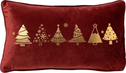 TREES - sierkussen 30x50 cm - kerst - Biking Red - rood