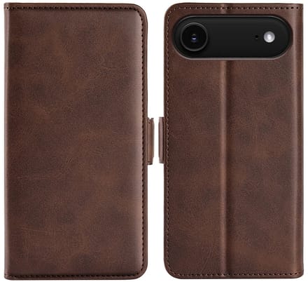 MobyDefend Hoesje - Geschikt voor iPhone Air - Luxe Wallet Book Case (Sluiting Zijkant) - Bruin