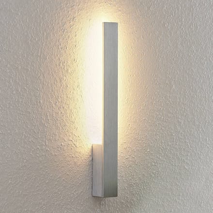Arcchio LED wandlamp Ivano, hoogte 43 cm, geborsteld aluminium