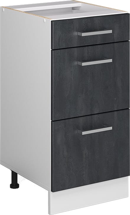 Vicco R-Line Keukenonderkast – 40 cm WB Eik Zwart beton