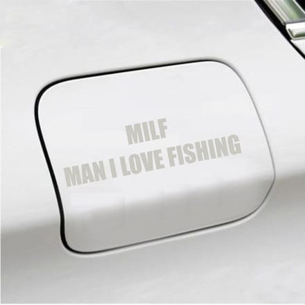 Bumpersticker - Milf - 4,1 X 14,8 - Zilver