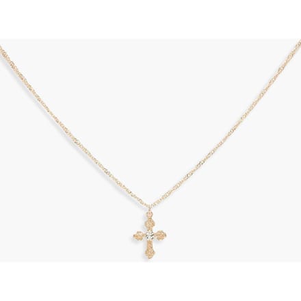 boohoo Dames Delicaat Kruis Choker Ketting | Goud
