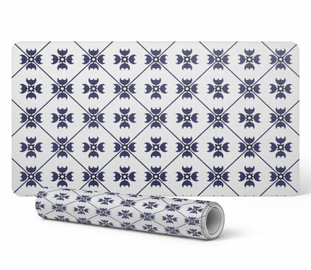 Decoratieve laptopmat met geometrisch retropatroon, 90x45 cm