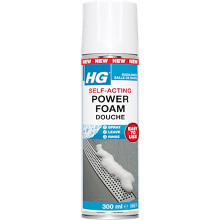 HG - Badkamer - Badkamerreiniger - Power Foam Douche - Zelf-Activerend - 300 ml - 1 stuk