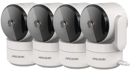 Wifi-bewakingscamera 360° met 1080p, Nachtzicht, 2-weg Audio en Bewegingsdetectie