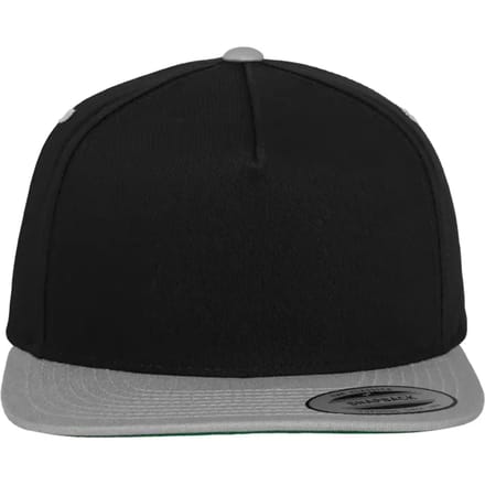 Flexfit - Classic 5 Panel Snapback blk/silver one size Snapback Pet - Zwart