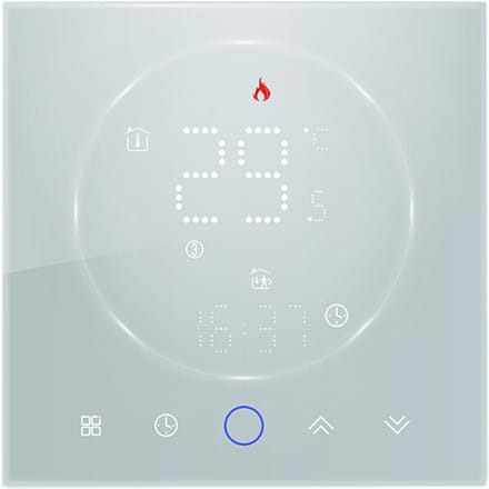 Slimme thermostaat 16A Digitaal programmeerbaar LED-display Vloerverwarmingstemperatuurregelaar Electric Heating wit