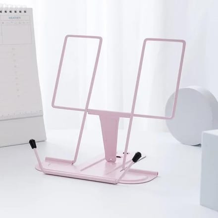 Support de livre Portable réglable, repose-lecture, support de livre de recettes, support de téléphone Portable pour livre de cuisine, support de tablette rose