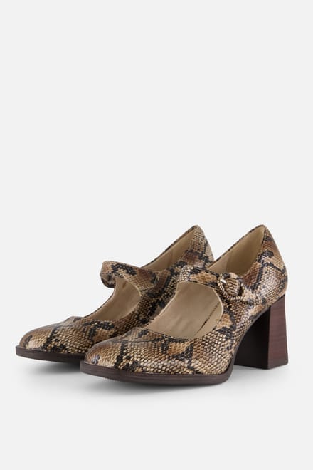 Tamaris Mary Jane Pumps bruin Synthetisch - Maat 38