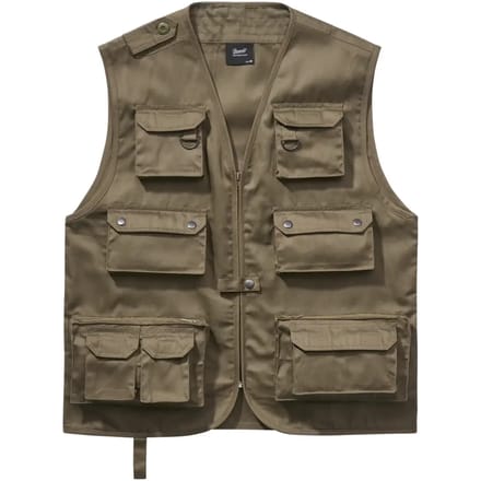 Brandit - Multiple pocket Jacht vest - S - Groen