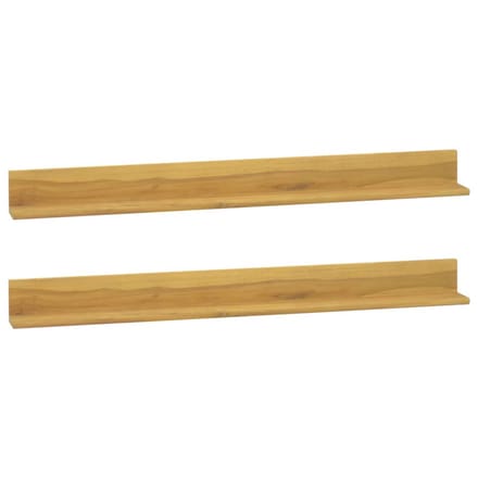 vidaXL - Wandschappen - 2 - st - 110x10x10 - cm - massief - teakhout