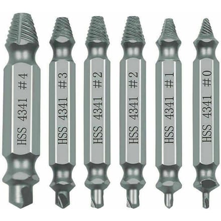 6 stuks gebroken schroefuithalers set gestript beschadigd schroefverwijderaar 6Pcs