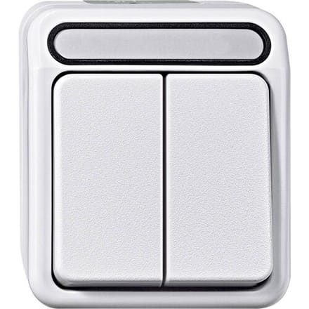 Merten 4074979 AquaStar Compleet Serieschakelaar spatwaterdicht Polair-wit 1-voudig 1 stuk(s)