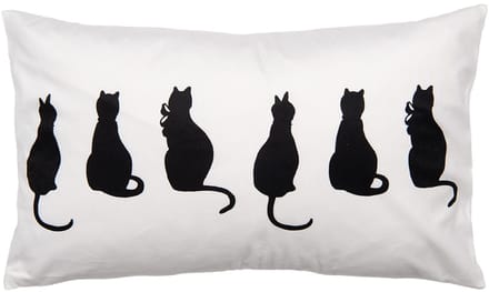 Clayre & Eef Sierkussen Wit Synthetisch Katten