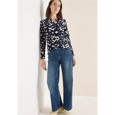 Shirt met print in tunieklook