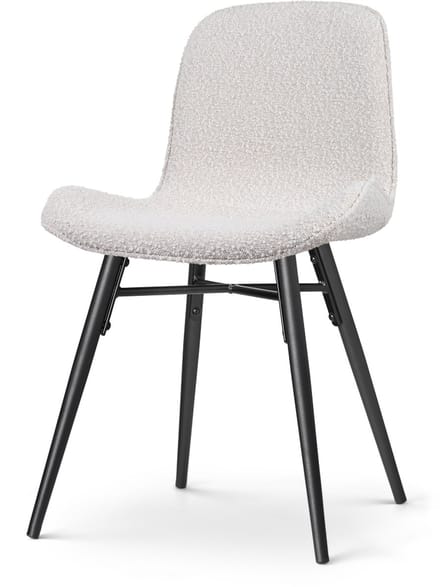 Nolon Nova-Fé Eetkamerstoel Bouclé Beige - Stof - Zwarte Poten - Industrieel