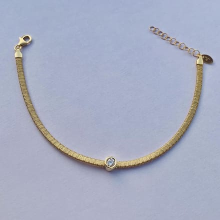 Zirkonia armband | AG925 | Goudkleurig