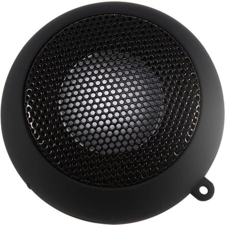 Mini haut-parleur portable de voyage 3,5 mm avec batterie intégrée pour téléphone portable, MP3, PC, blanc noir