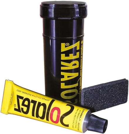 Reparatieset - Glasvezel Kit - Watersport Onderhoud - UV-uitharding - Compact formaat - Zwart
