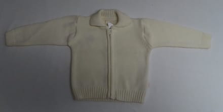 Gilet - Unie - Ecru - Gebreid - Met Rits - 2 jaar 92